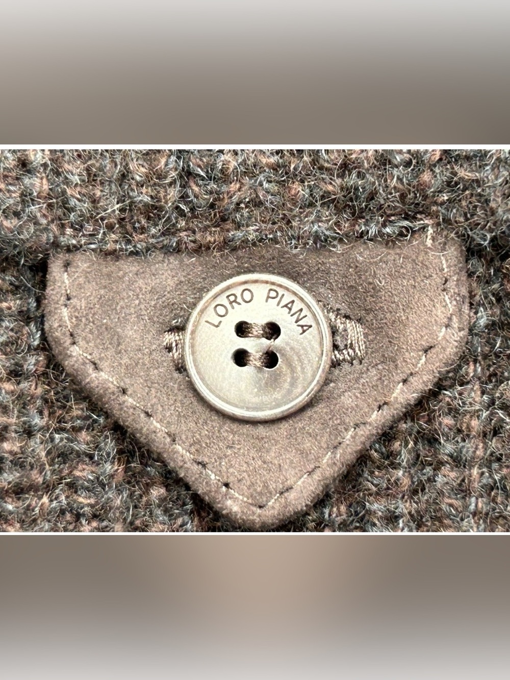 Loro Piana Dark Brown 100% Cashmere & Suede Trim Button-Front Sweater Vest - Picture 6 of 16
